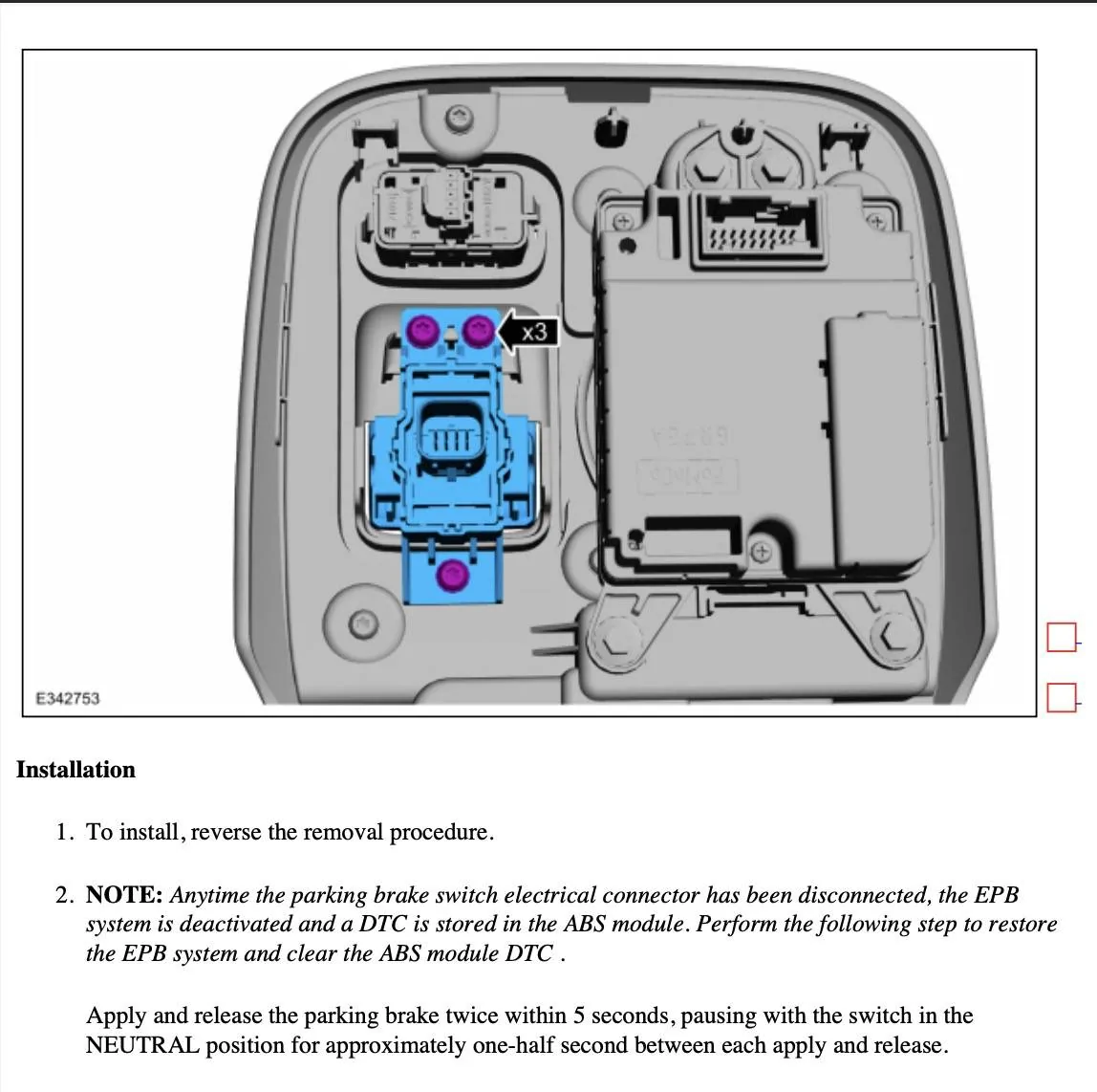 Ford Mustang Mach-E Has anyone replaced the emergency brake button? Screenshot 2025-07-19 at 1.34.03 PM