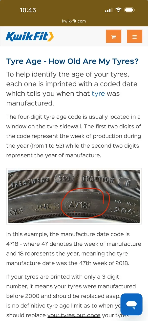 Ford Mustang Mach-E New tire purchase question: 4 year old vs newly manufactured ? IMG_9140