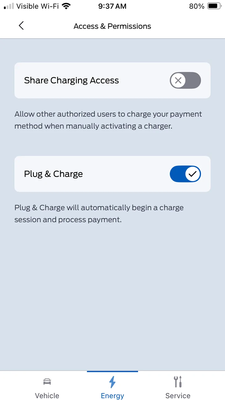 Ford Mustang Mach-E Plug & Charge - FordPass iOS update 5.25.0 20250804_153743475_iOS