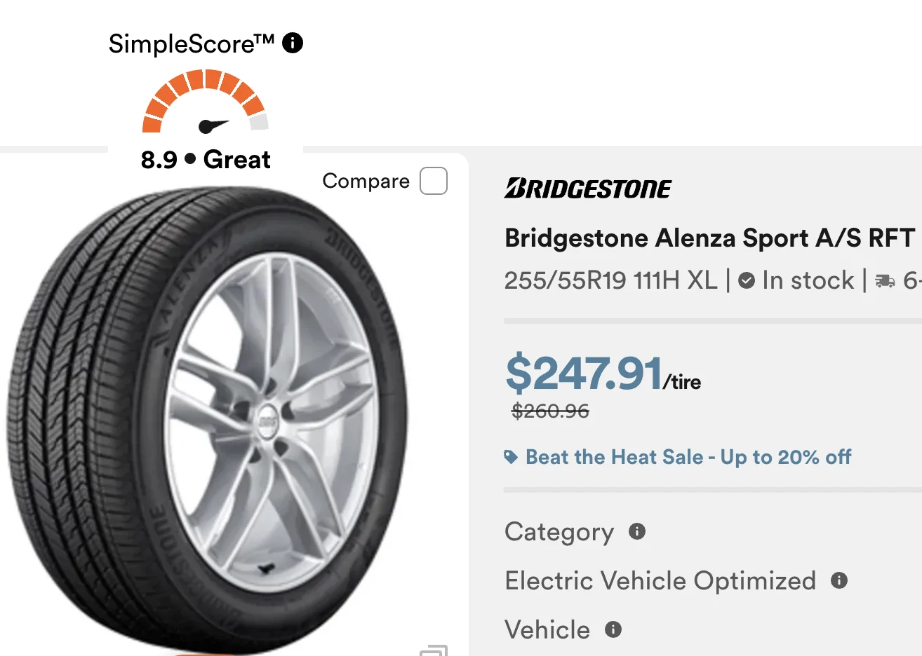 Ford Mustang Mach-E New tire purchase question: 4 year old vs newly manufactured ? Screenshot 2025-08-08 at 5.52.28 AM