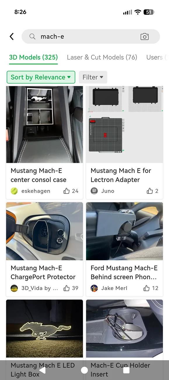 Ford Mustang Mach-E What have you 3d Printed? Screenshot_20250810-082644