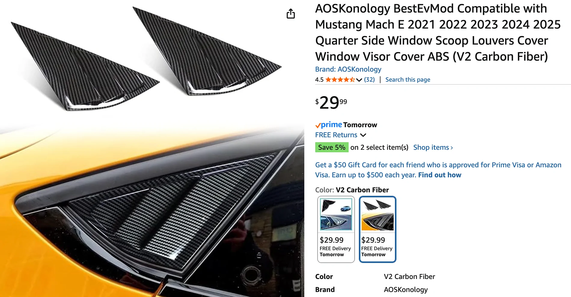 Ford Mustang Mach-E Rear window louvers Screenshot 2025-08-11 at 6.14.06 AM