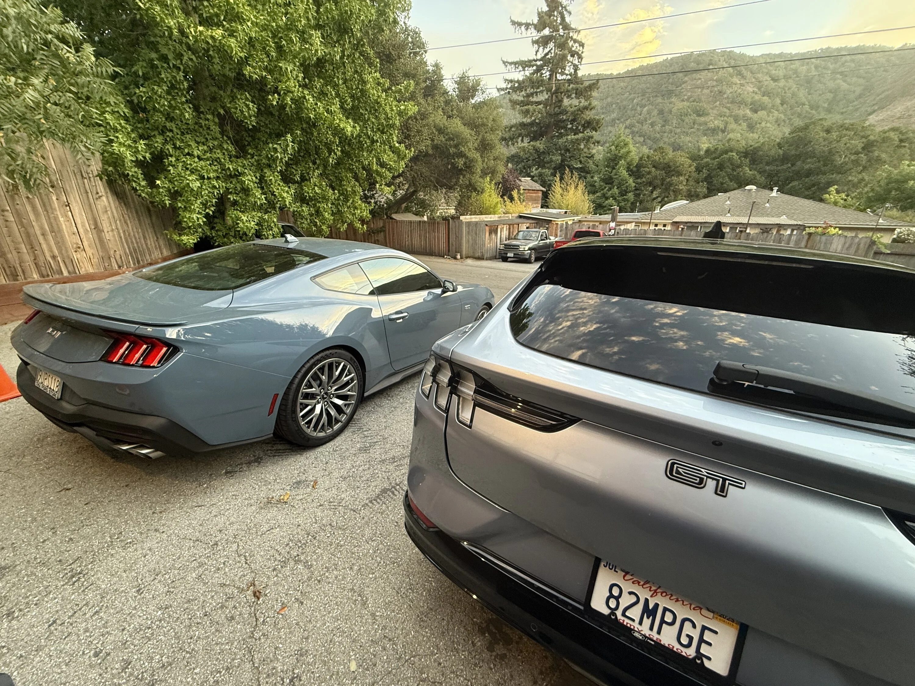 Ford Mustang Mach-E A Tale of Two GTs -- ICE Mustang vs. EV Mach-E Two GTs Rear