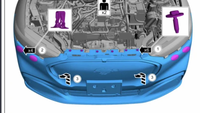 Ford Mustang Mach-E Front bumper cover removal instructions how-to? 1756144804735-w0
