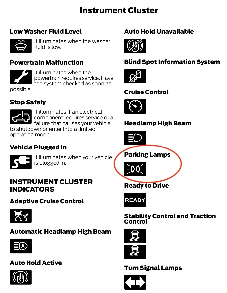 Ford Mustang Mach-E Headlight status missing from instrument display Screenshot 2025-08-31 at 6.21.00 AM