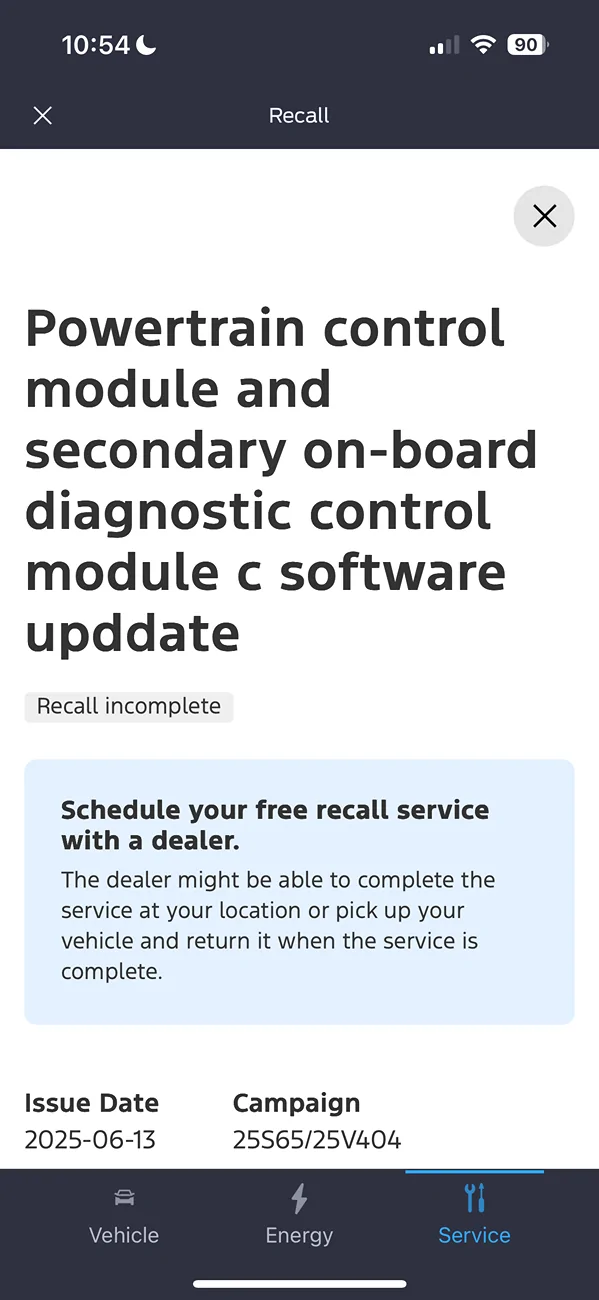 Ford Mustang Mach-E Recall #25S65 - 12V battery discharge may cause door lock-out (Vehicle Entrapment Allegations). Stop Sales issued by Ford IMG_8697