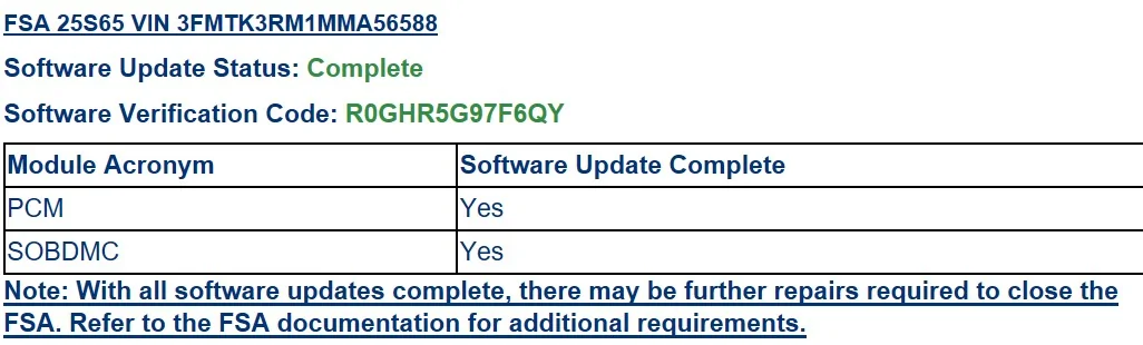 Ford Mustang Mach-E 12V Recall (25S65) Software Released Screenshot 2025-09-09 094229