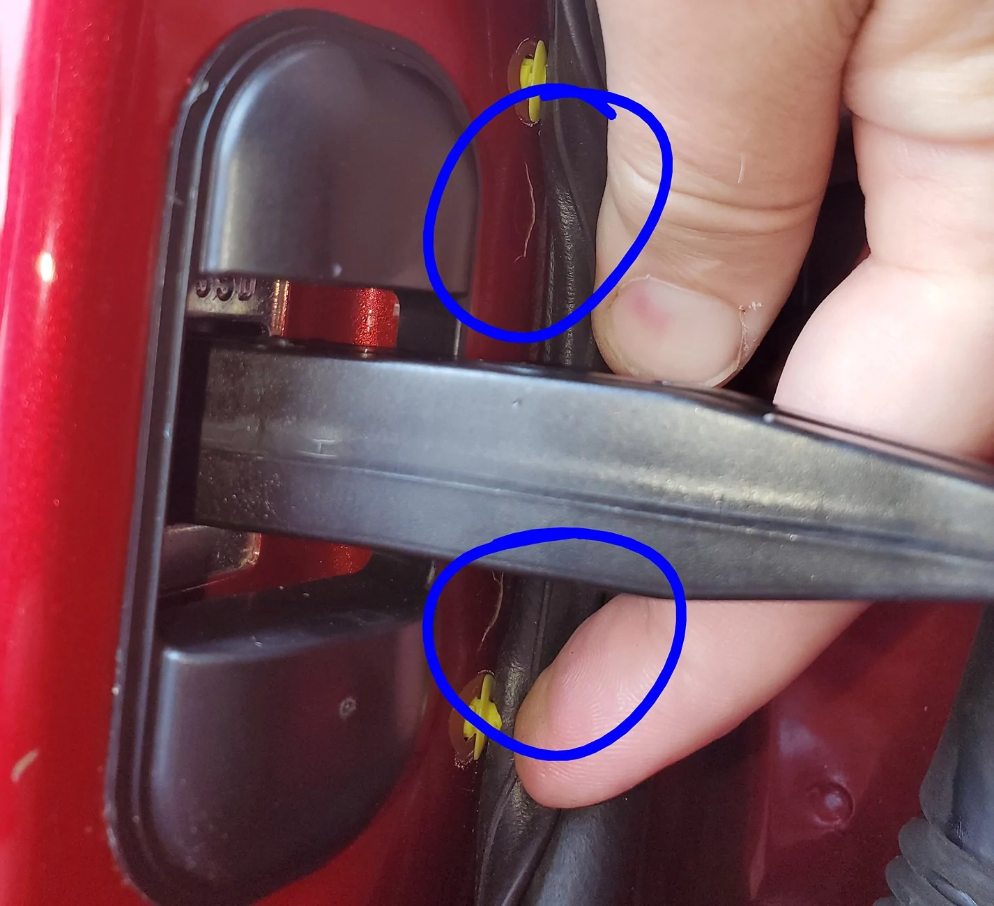 Ford Mustang Mach-E Cracking In Frame of Driver Side Door 20250915_104212~2