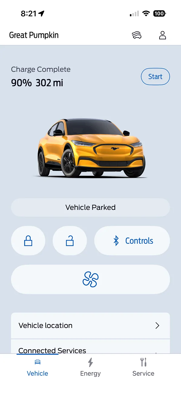 Ford Mustang Mach-E Great range estimate. 1758122476755-eo