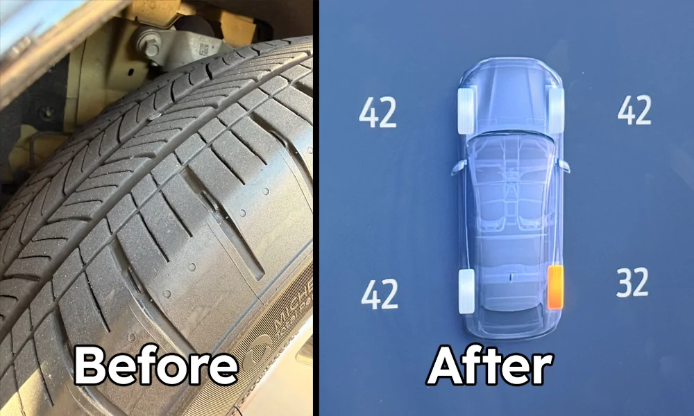 Ford Mustang Mach-E Mach-E TPMS: how long does it take to recalibrate? nail-overvi