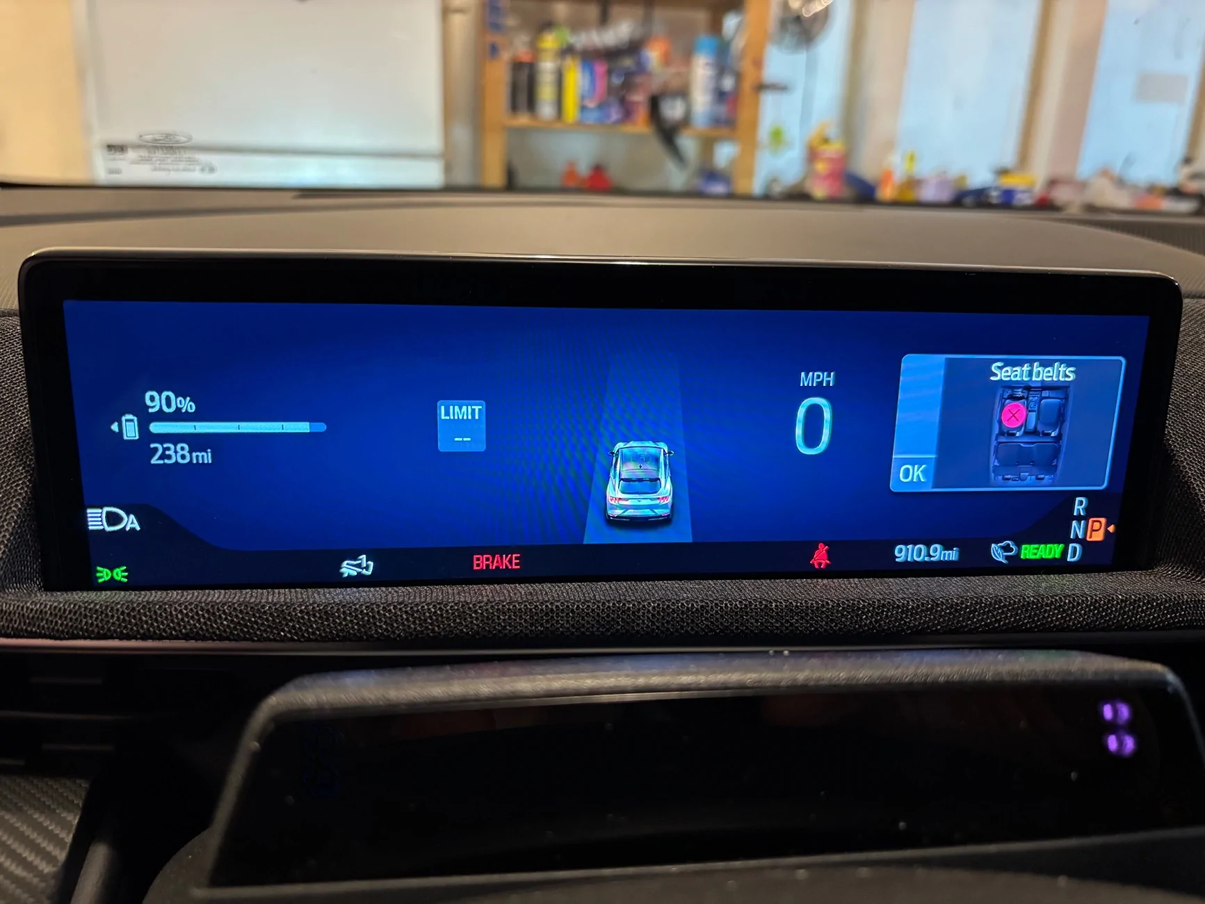 Ford Mustang Mach-E Using New Chargepoint Home Flex Installed in garage IMG_6623