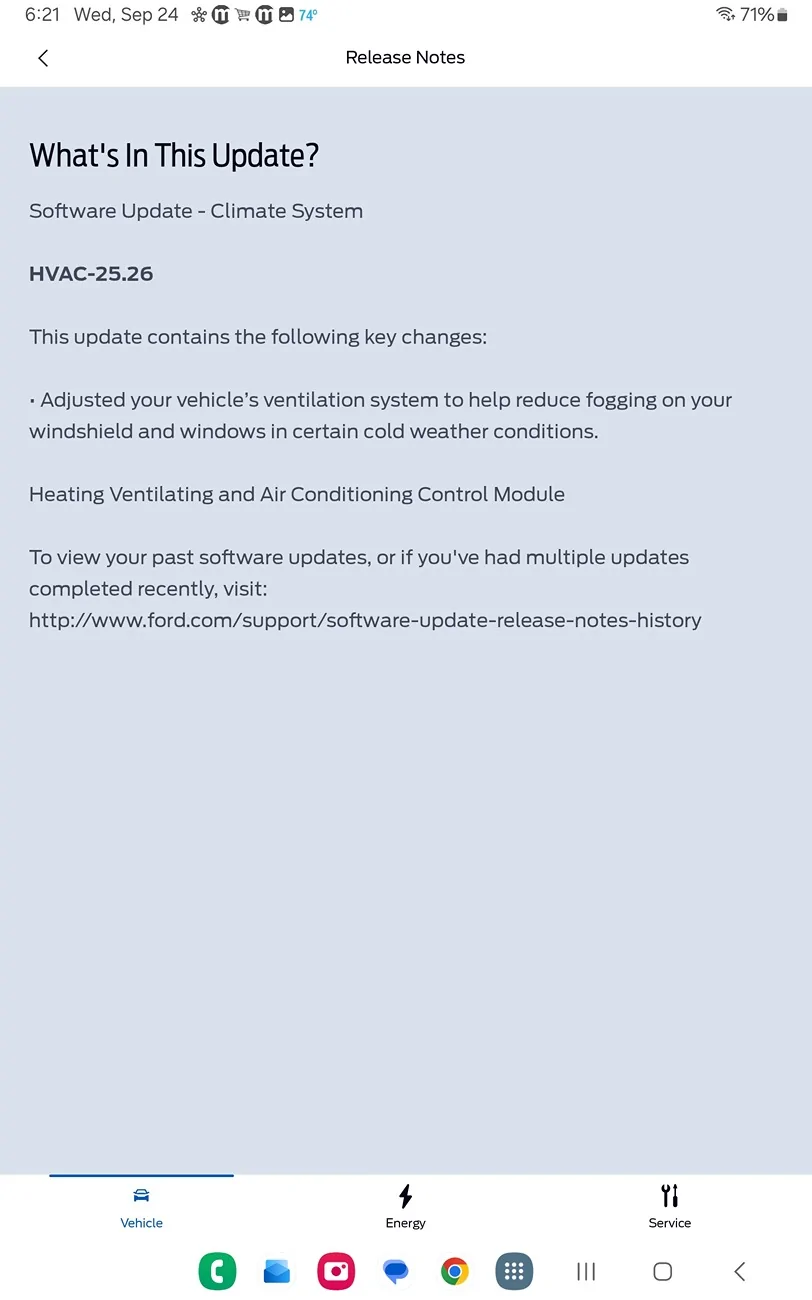 Ford Mustang Mach-E HVAC update - 25.26 1000006319