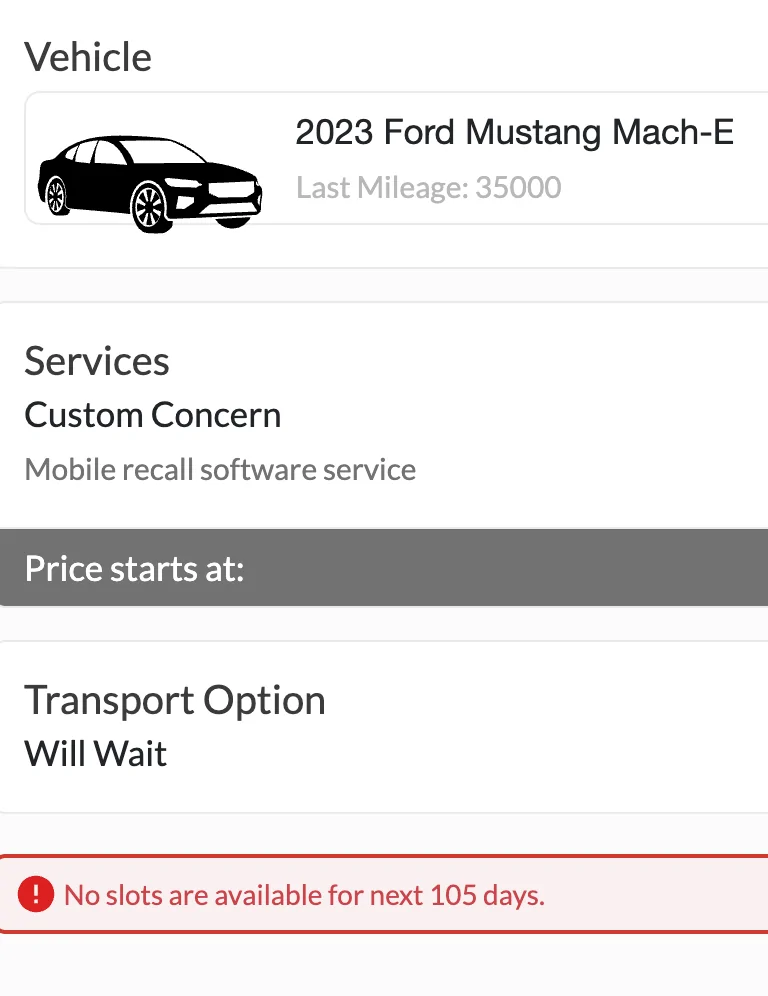 Ford Mustang Mach-E Mustang Mach-E 12V Software Recall FAQ Screenshot 2025-09-26 at 6.43.44 AM