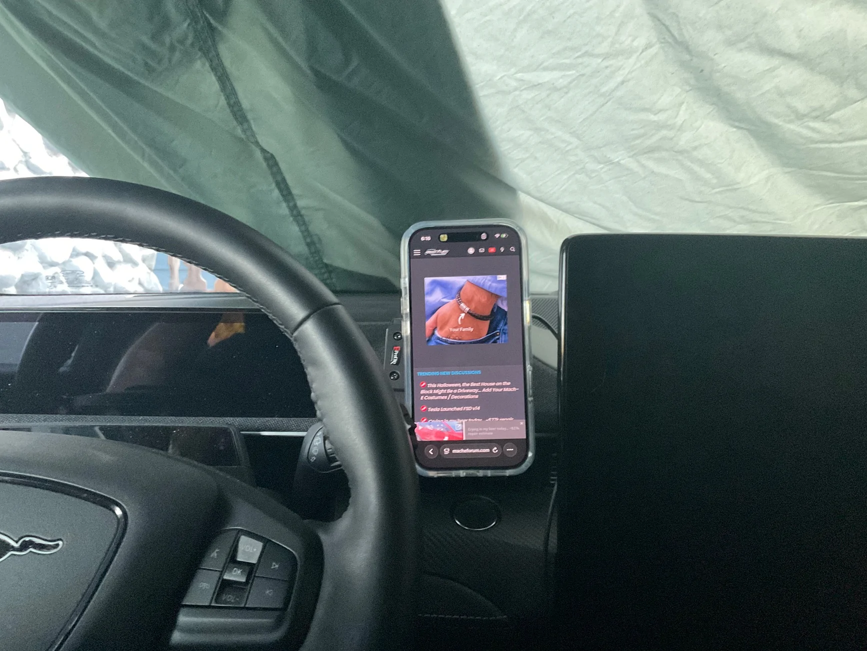 Ford Mustang Mach-E Proclip Phone mount offset or arm solution IMG_0584