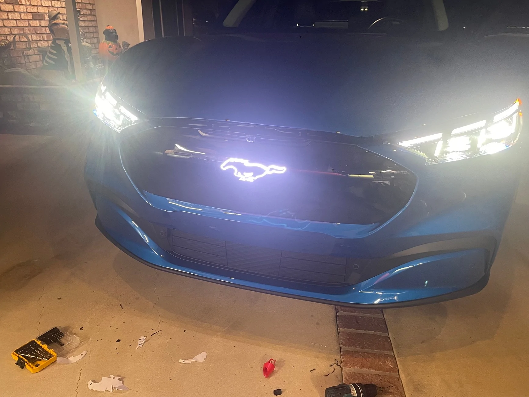 Ford Mustang Mach-E Non GT 3D Grill BSKT DESIGN Lighted Front Pony