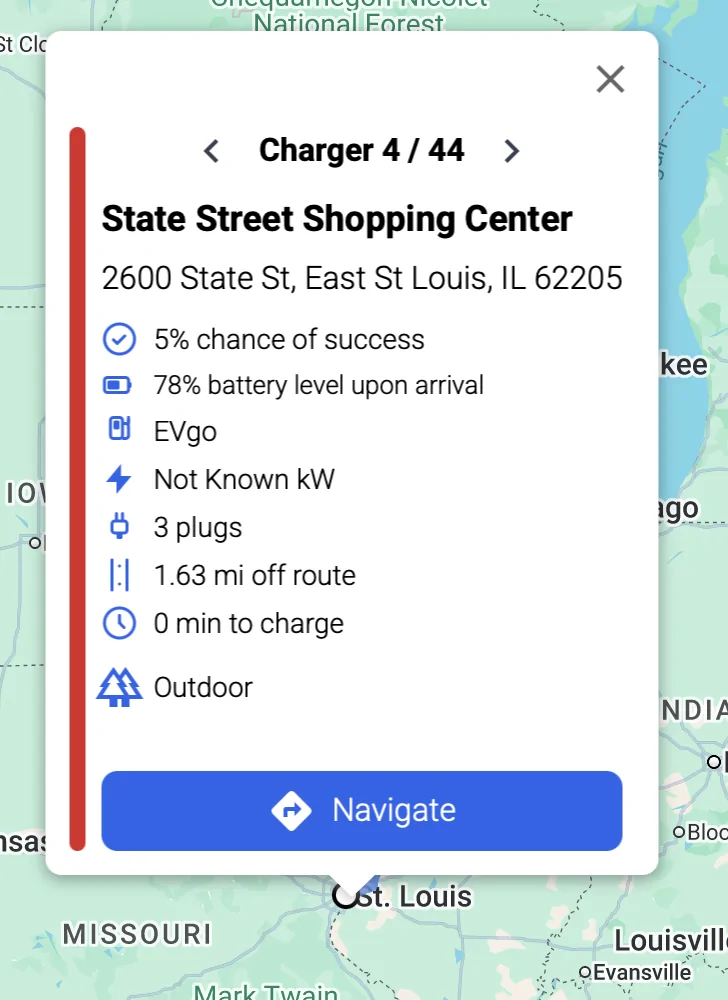 Ford Mustang Mach-E New EV Route-finding app Screenshot 2025-10-19 at 7.21.48 PM