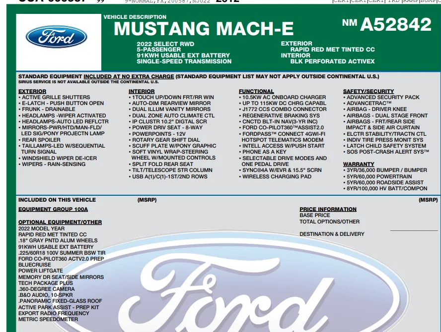 Ford Mustang Mach-E Post here if you have an active FDRS account and are willing to look up info for others 1761259902665-m5