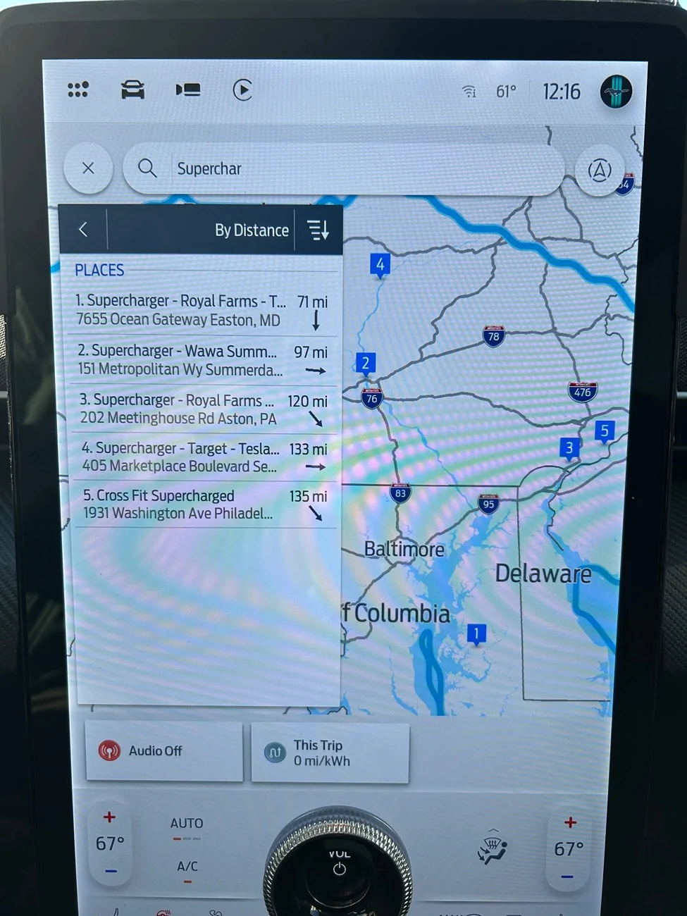 Ford Mustang Mach-E Tesla Supercharger station availability now shows in Google Maps & Apple Maps IMG_2903
