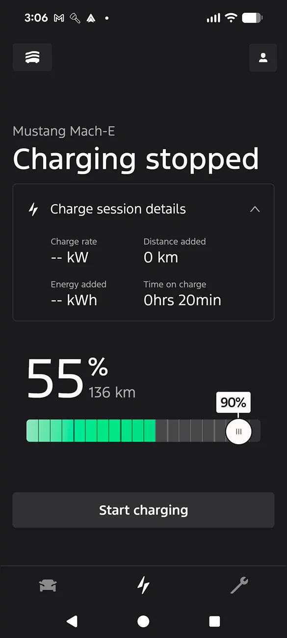 Ford Mustang Mach-E Car won't charge on home Level 2 charger share_3552546277268400272