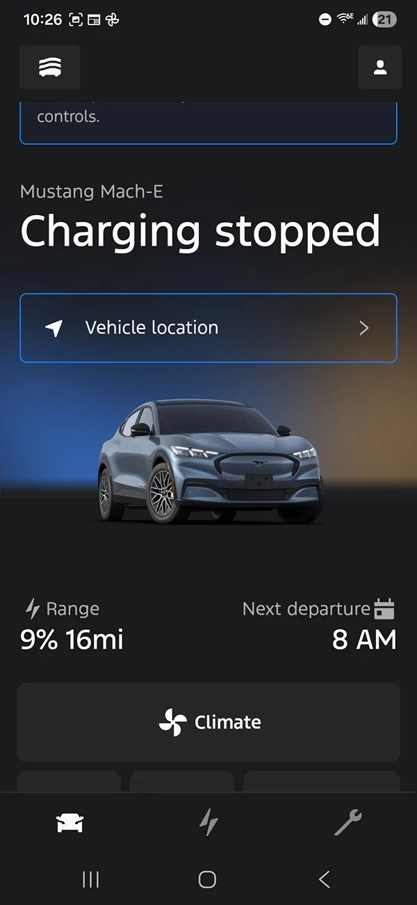Ford Mustang Mach-E Car set to charge upon plug in?? Screenshot_20251119_222648_Ford