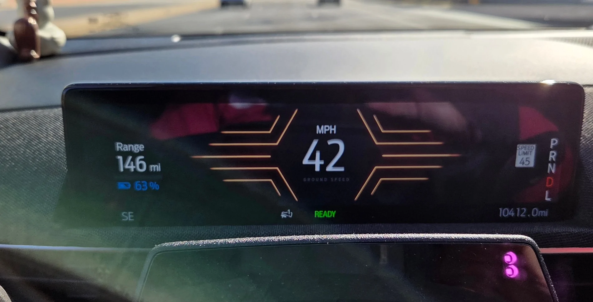 Ford Mustang Mach-E Dashboard changed display...ONCE...then reverted 20251126_115744