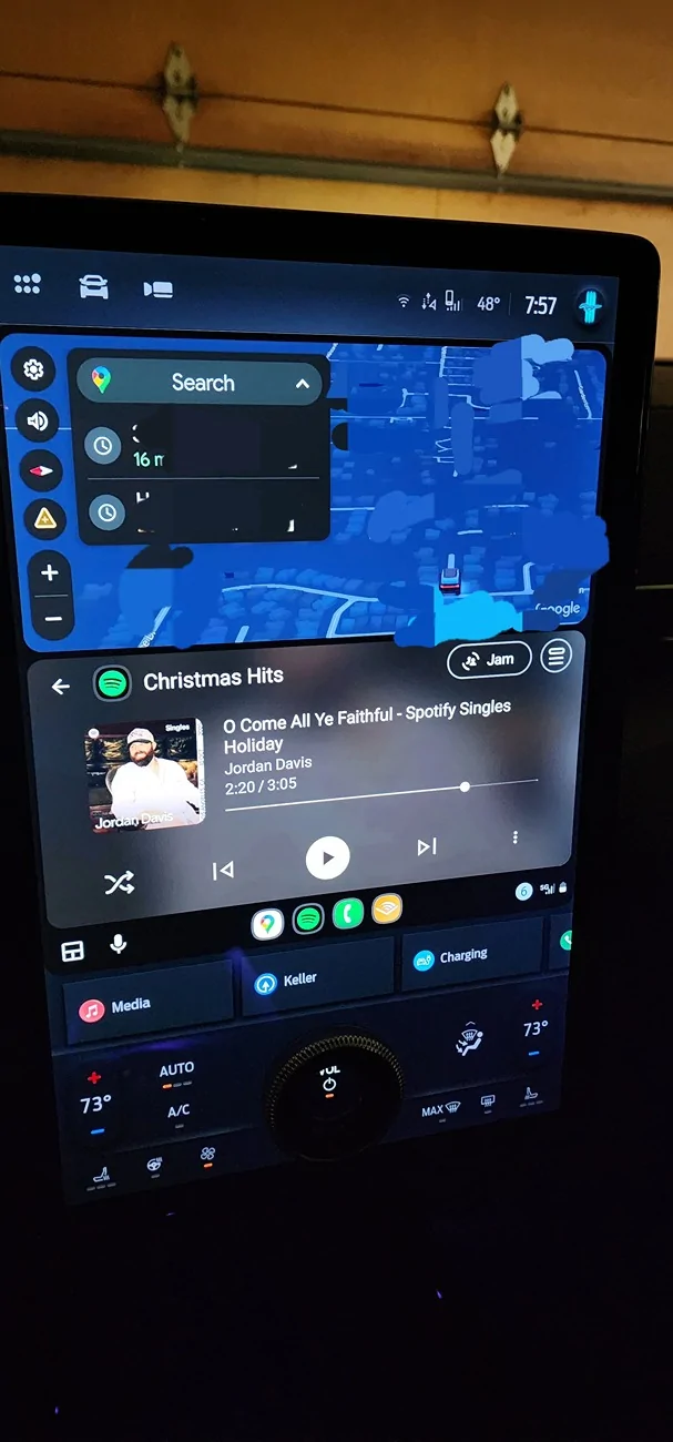 Ford Mustang Mach-E Media controls for Bluetooth audio when connected to Android Auto 20251212_075726(1)