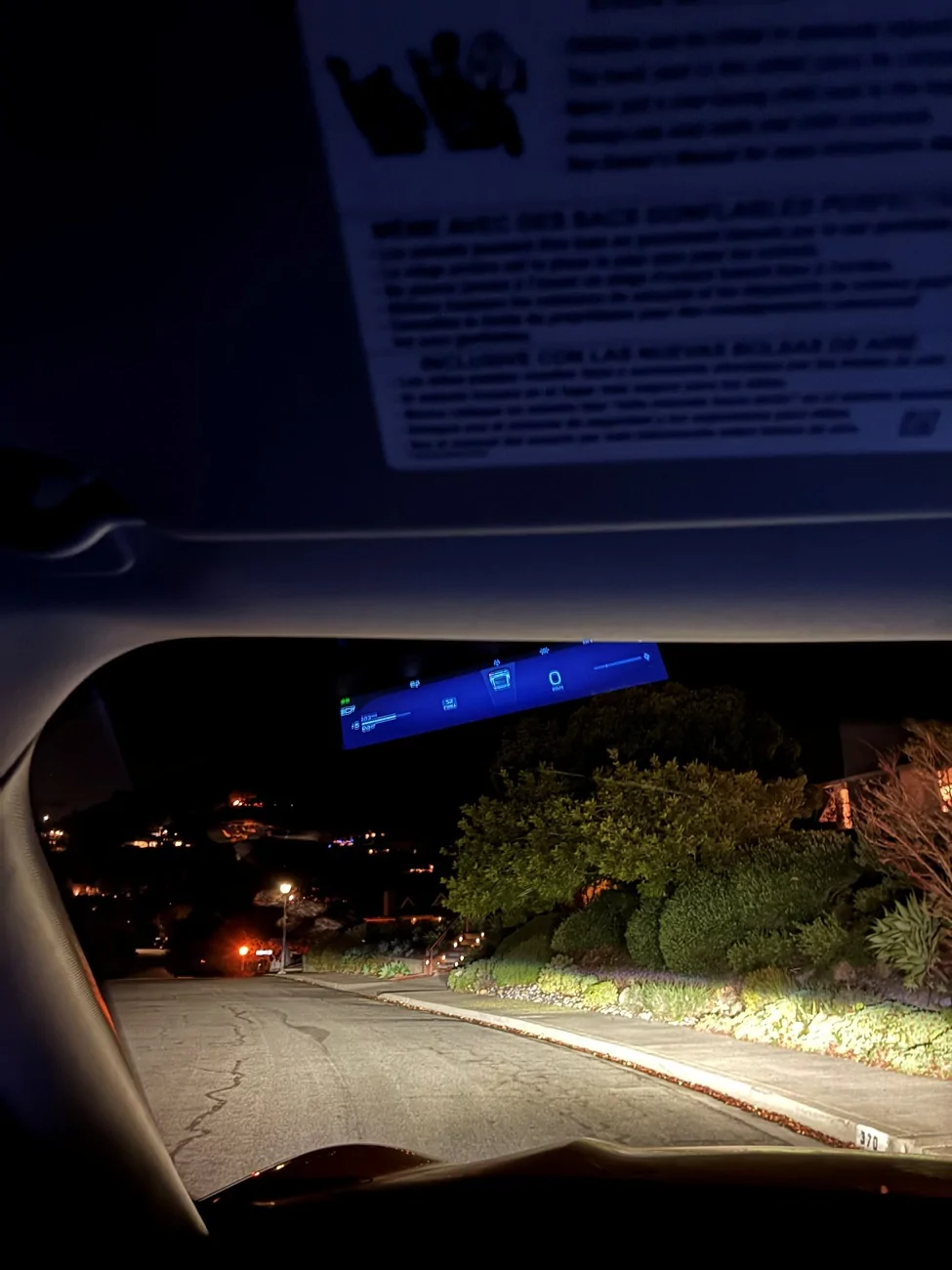 Ford Mustang Mach-E 2025 instrument panel reflection on windshield reflect