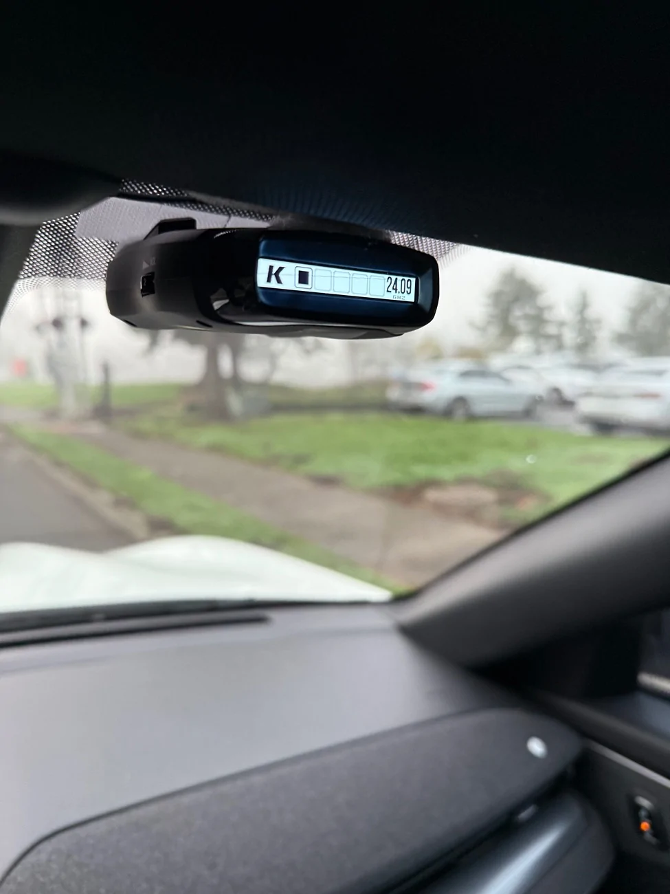 Ford Mustang Mach-E Radar detector mounting locations ideas IMG_0317