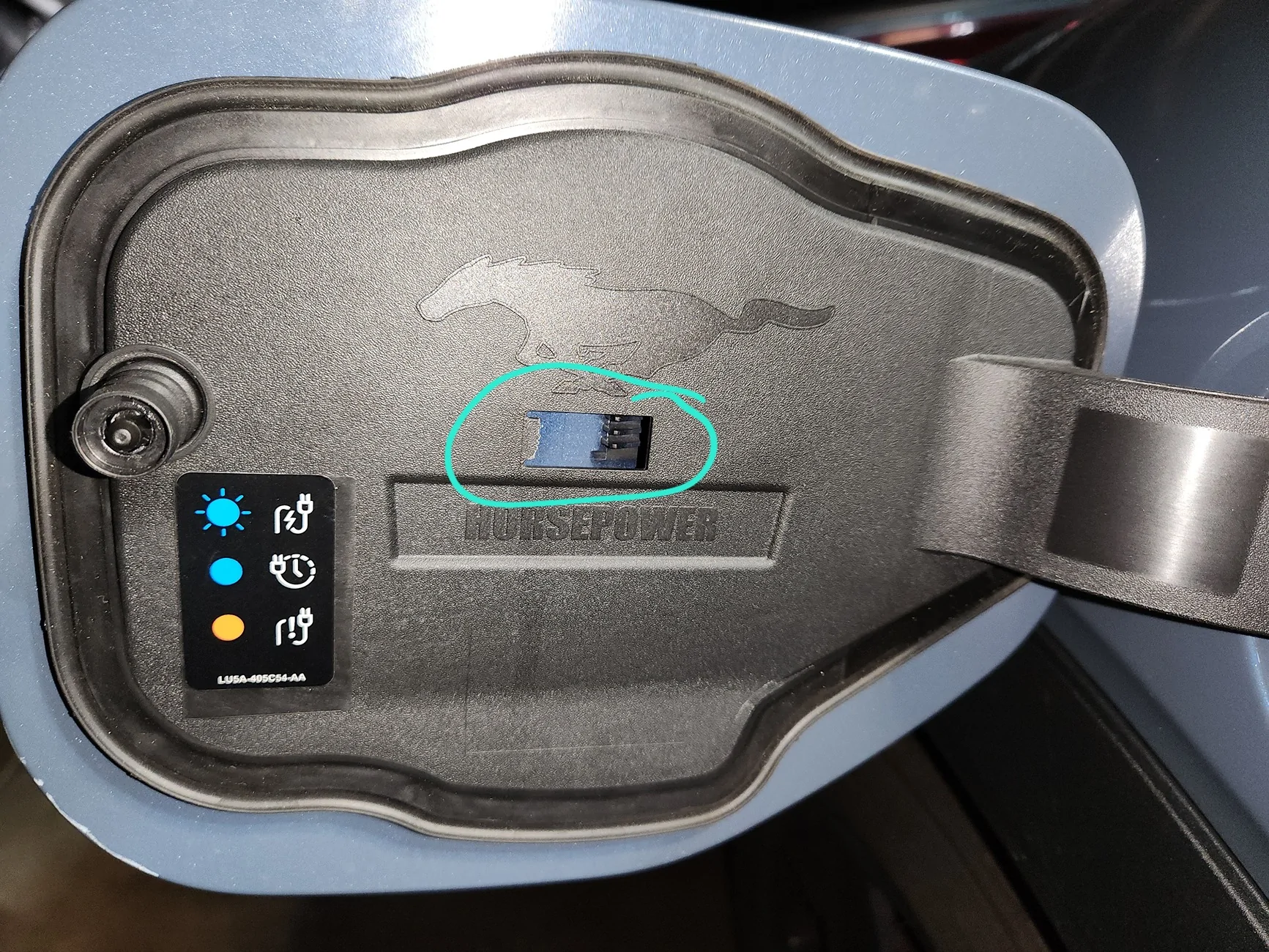 Ford Mustang Mach-E Help: what's wrong with the charging port door? 20260111_102534(1)