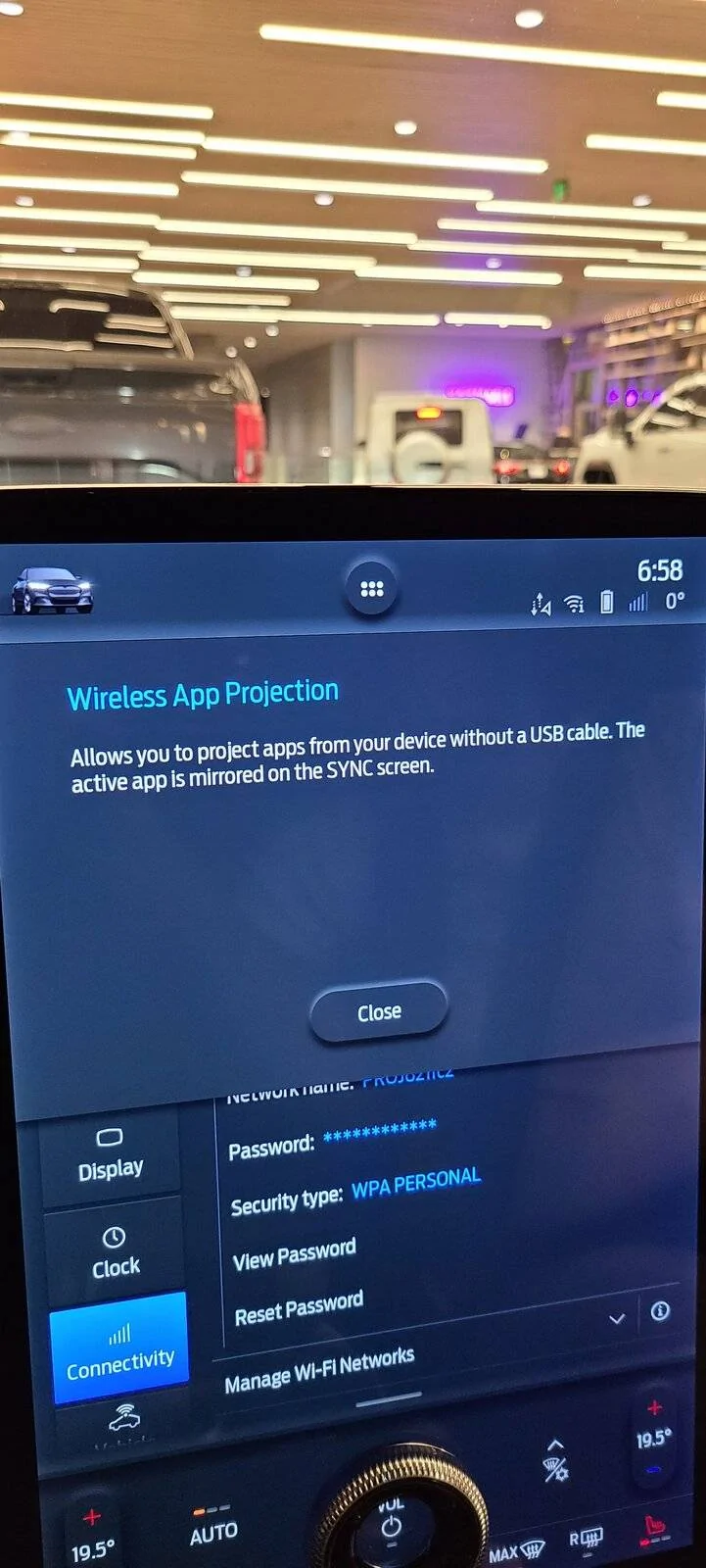 Ford Mustang Mach-E Display mirroring or casting on Sync 4 mach E. 20210214_185859