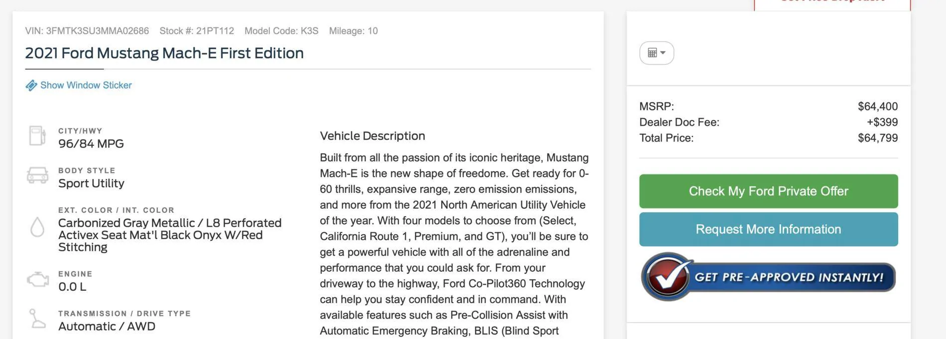 Ford Mustang Mach-E All things NJ Deliveries Screen Shot 2021-02-15 at 11.39.14 AM