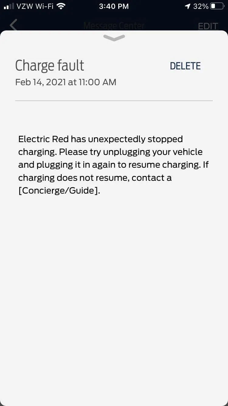 Ford Mustang Mach-E Charge Station Fault and Charge Fault Charge Fault