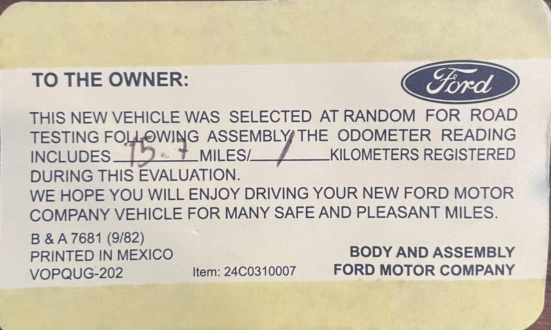Ford Mustang Mach-E Miles on Mach-E at Delivery? tempImagee5eocm