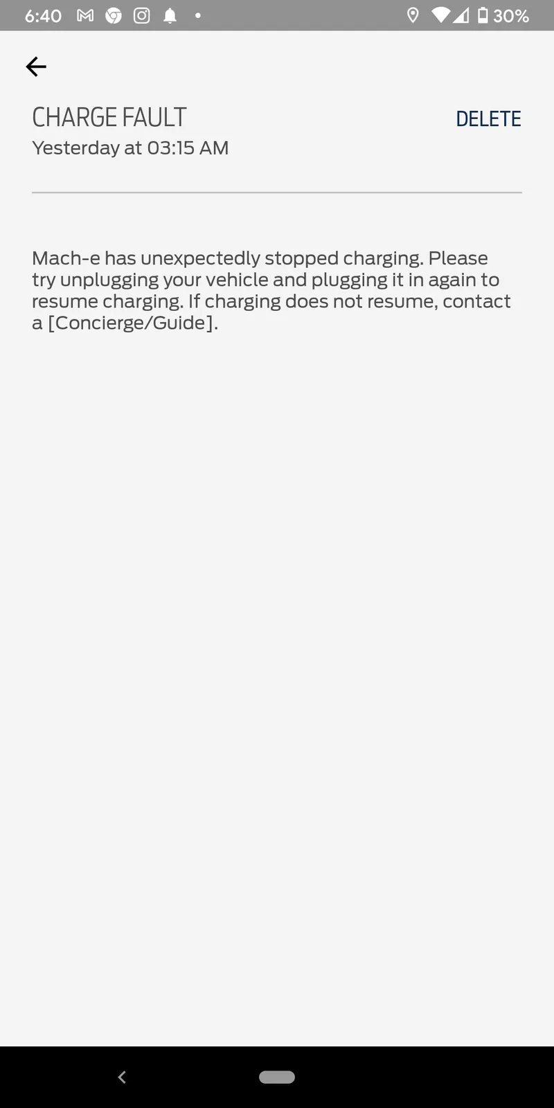 Ford Mustang Mach-E Marlin's Dead Low Voltage Battery (LVB) -- Followed by Stuck in Park Screenshot_20210217-184001