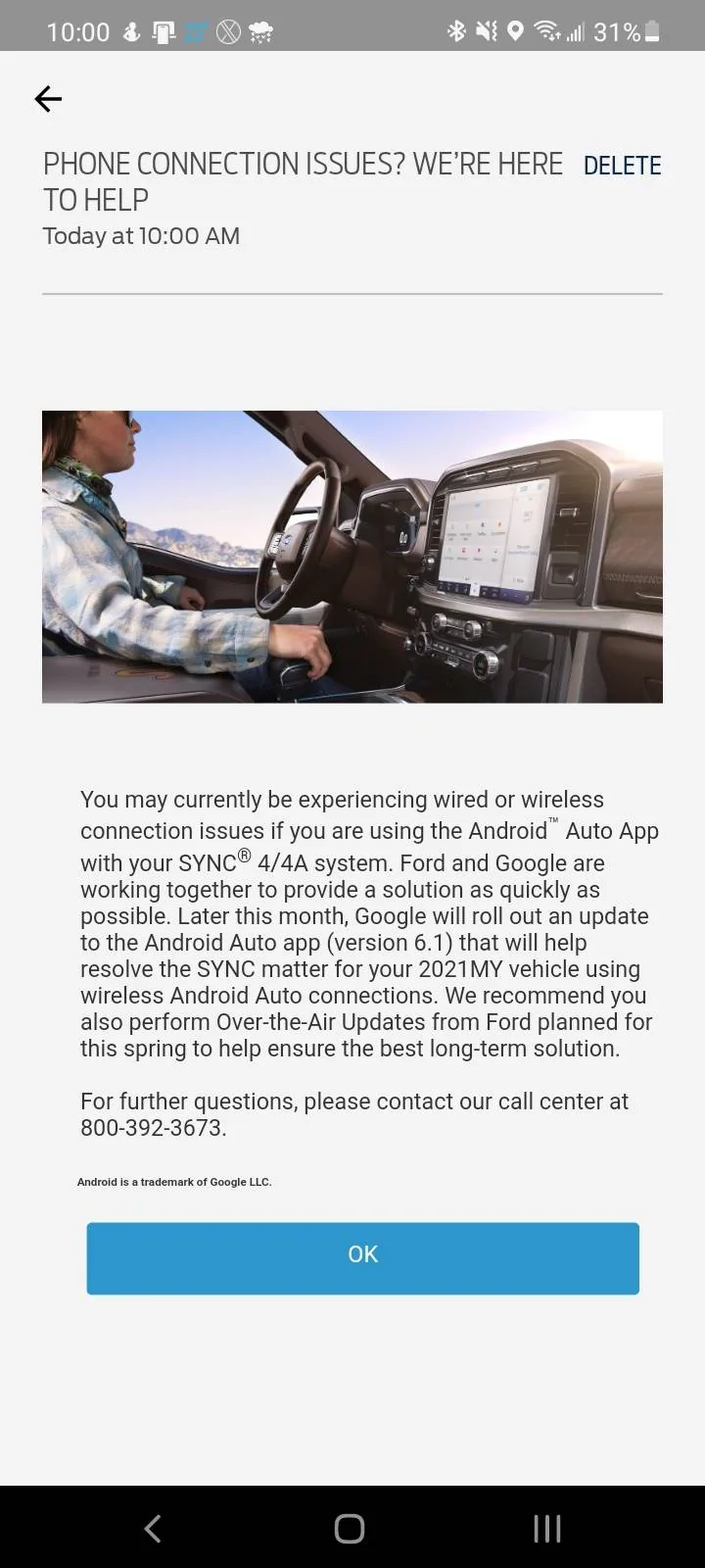 Ford Mustang Mach-E Issue - Android Auto rebooting phones Screenshot_20210218-100047_FordPass