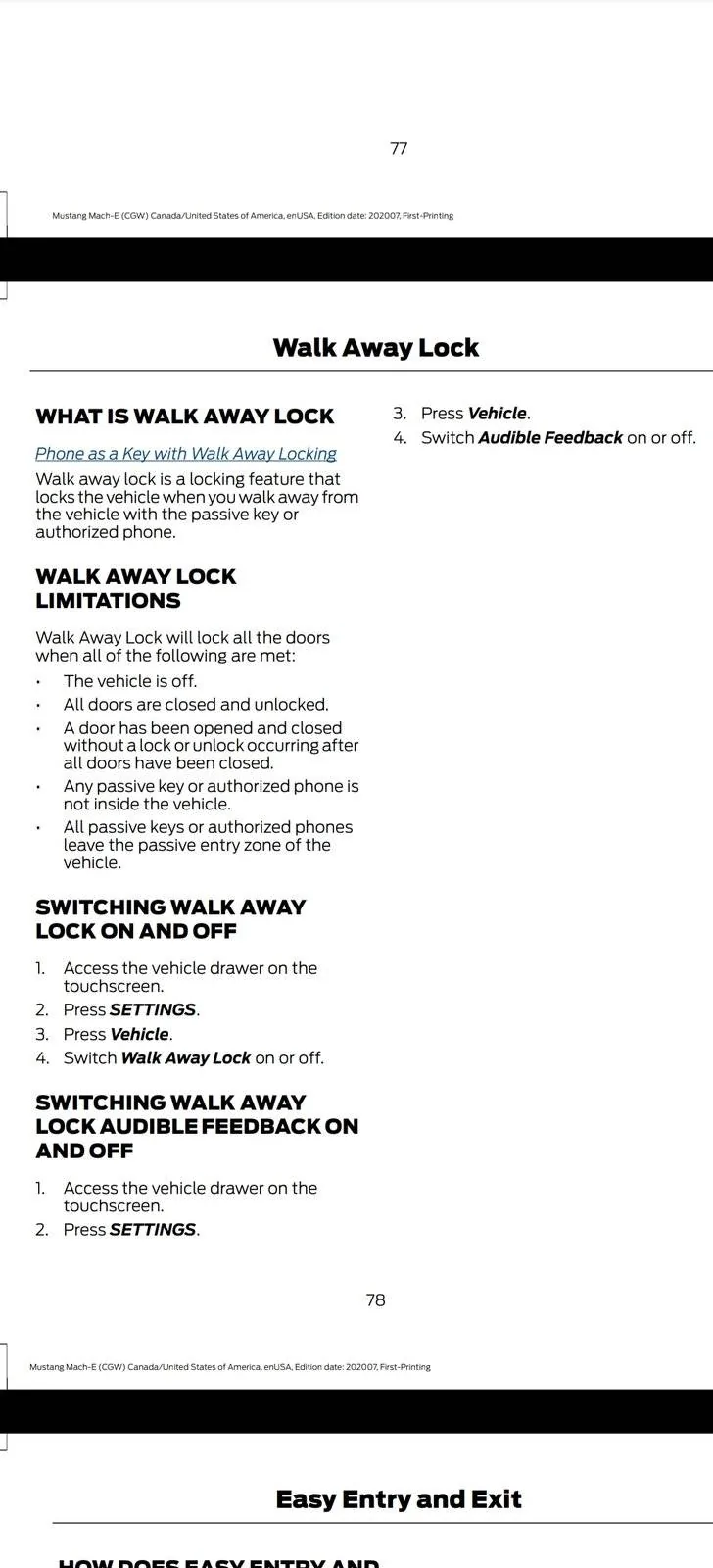 Ford Mustang Mach-E Disable honk on auto-lock Screenshot_20210218-225720