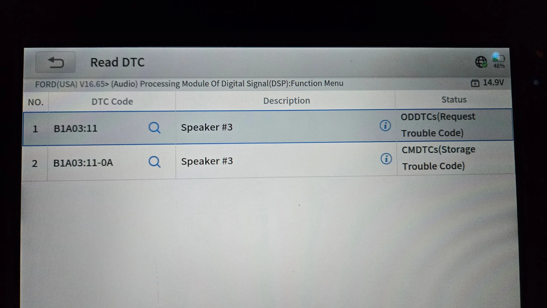 Ford Mustang Mach-E Rear Right speaker not working 20260126_181216