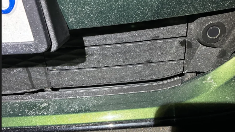 Ford Mustang Mach-E Front Louver/Radar Damage - Certified Collision Center Necessary? Crack2
