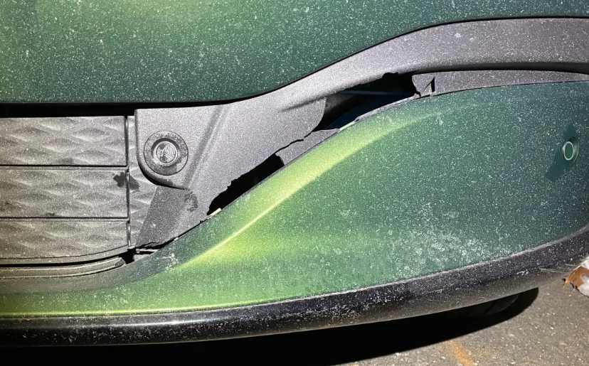 Ford Mustang Mach-E Front Louver/Radar Damage - Certified Collision Center Necessary? Crack1