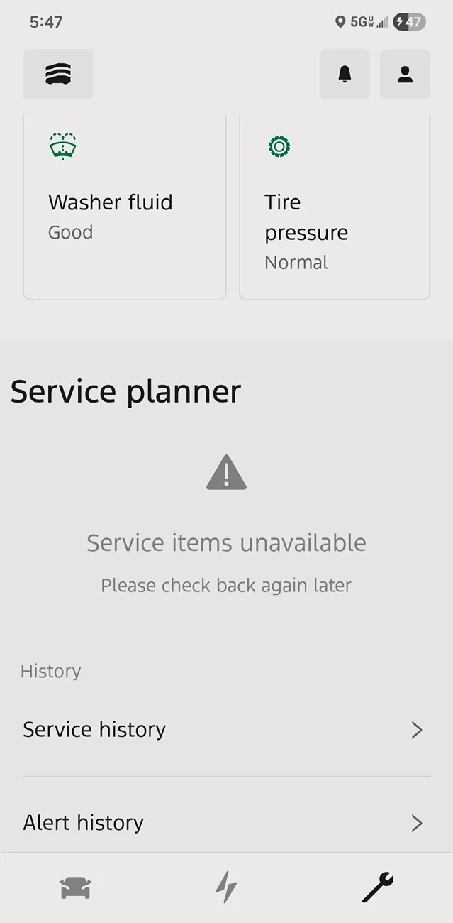 Ford Mustang Mach-E Service Planner Unavailable 1000009824