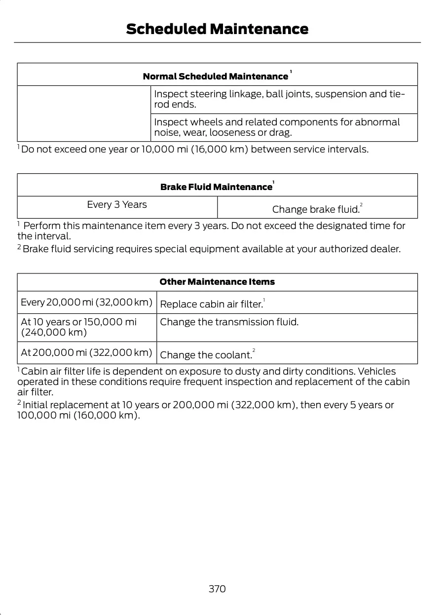 Ford Mustang Mach-E Brake Pads and Rotors Owners Manual p370