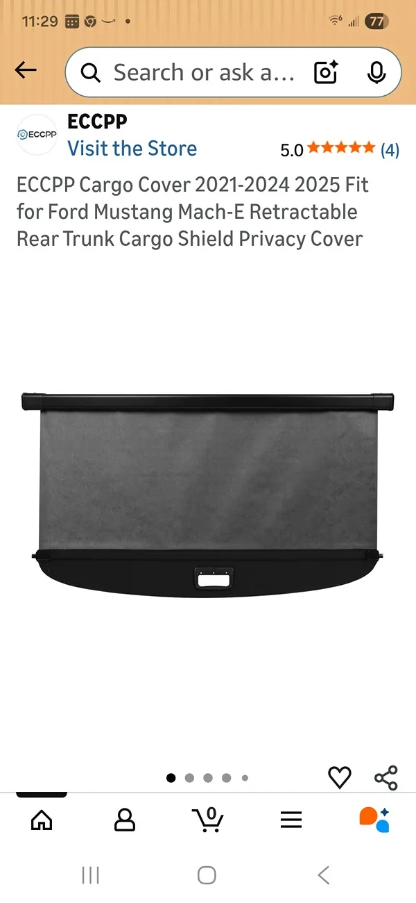 Ford Mustang Mach-E WTB OEM Cargo Cover ‘25 MME Screenshot_20260317_112948_Amazon Shopping