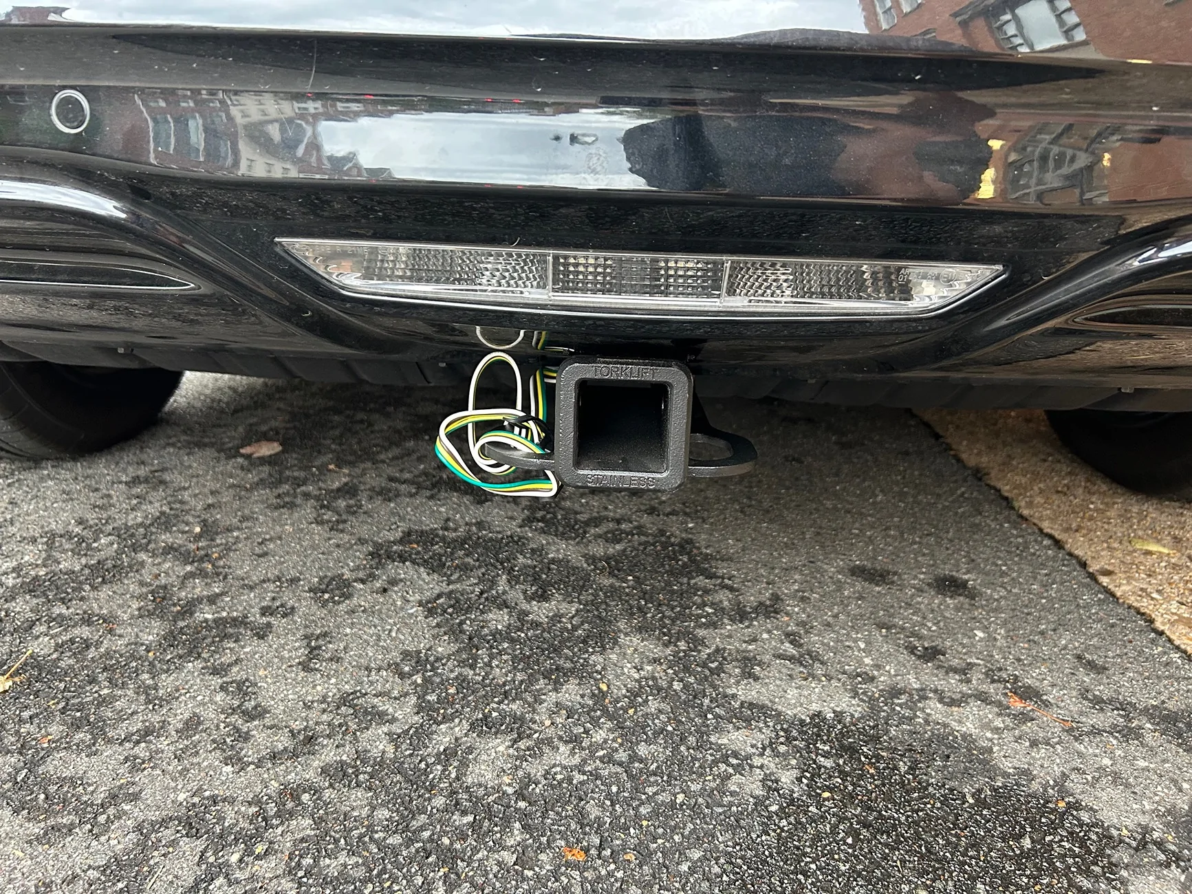 Ford Mustang Mach-E Installed Curt hitch IMG_2525