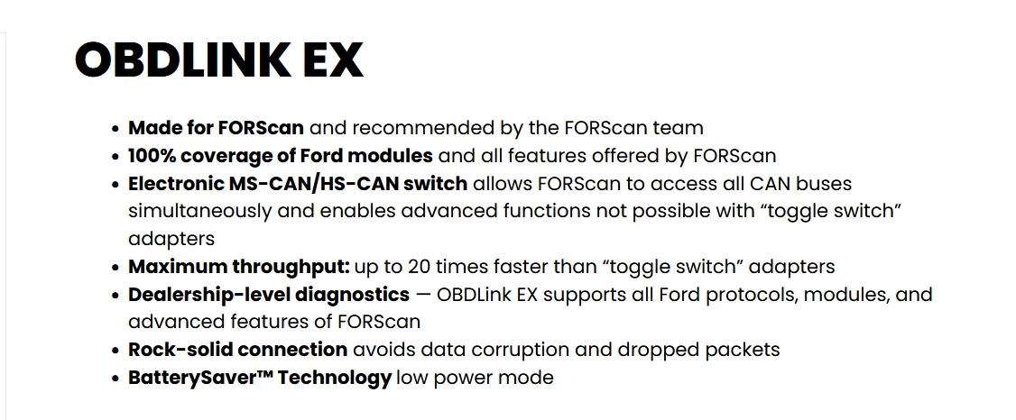 Ford Mustang Mach-E Forscan - Windows / Obdlink EX 1779136823482-2t