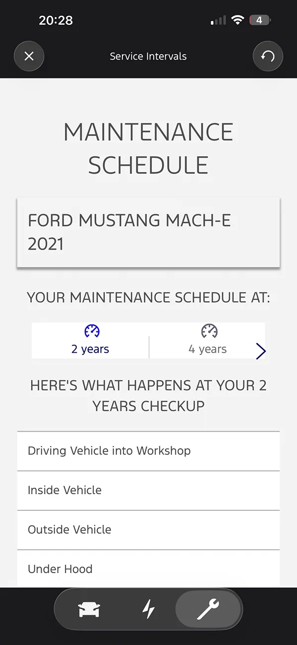 Ford Mustang Mach-E Who knew? Difference in service intervals for different model years IMG_2666