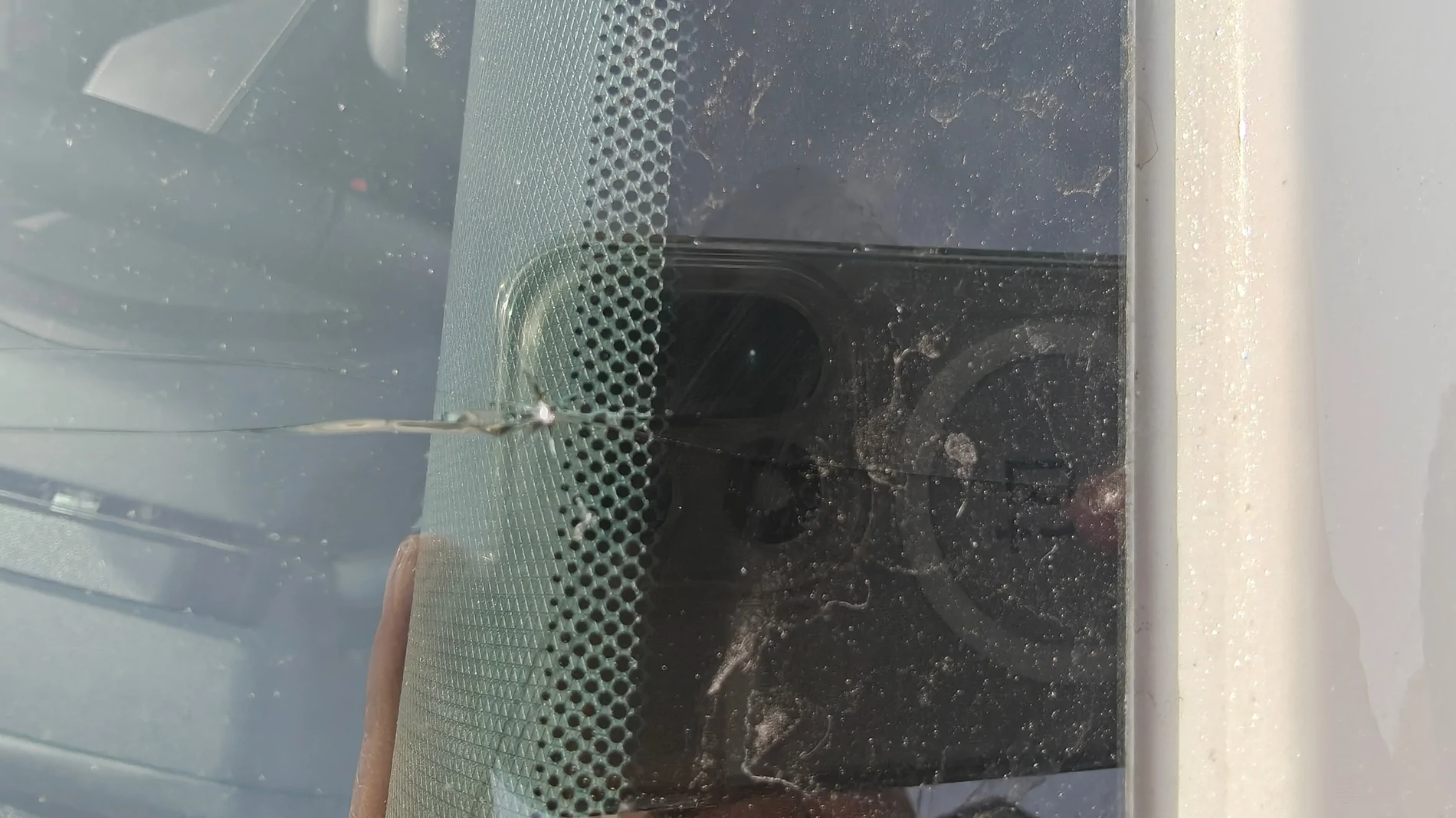 Ford Mustang Mach-E Broken windshield, small chip cracked to 2ft! IMG20260601174806