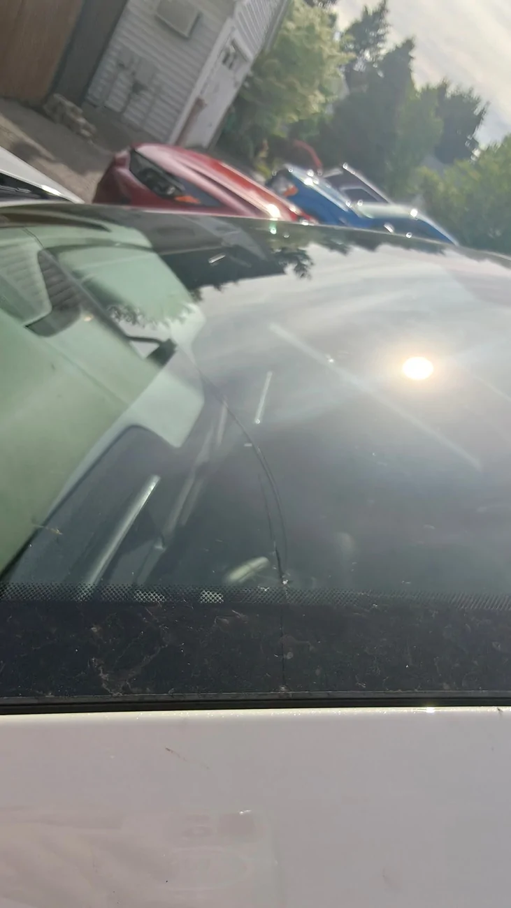 Ford Mustang Mach-E Broken windshield, small chip cracked to 2ft! IMG20260601174812