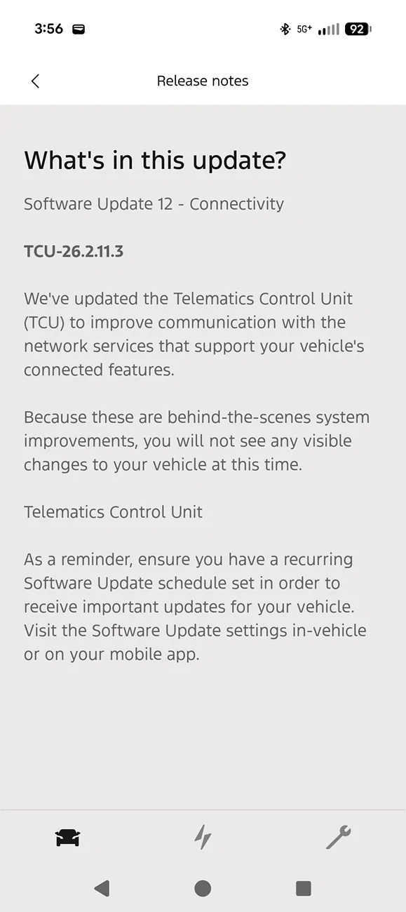 Ford Mustang Mach-E OTA "Software update 12 - Central Computer" Screenshot_20260612-155640