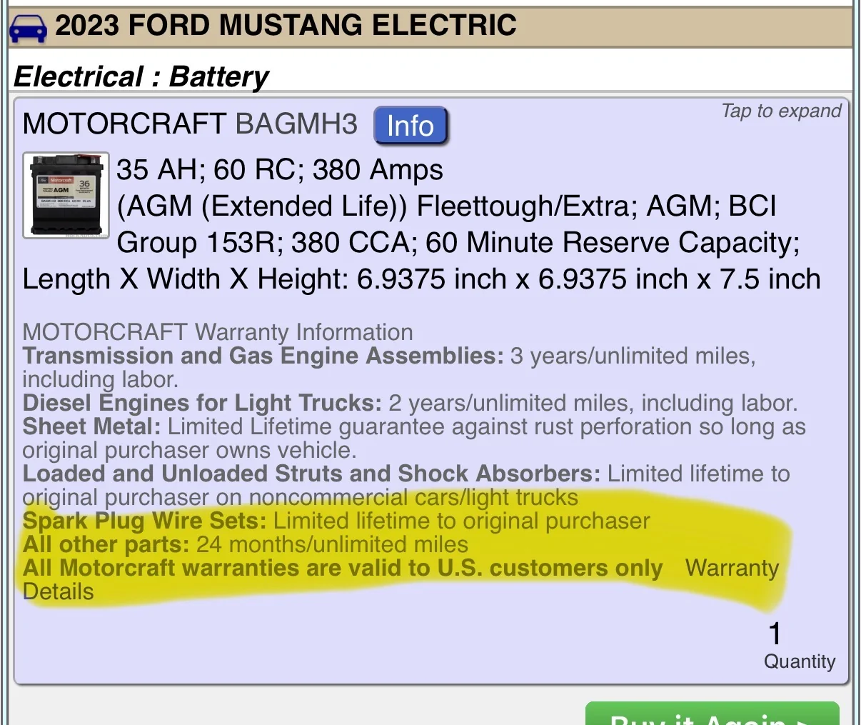 Ford Mustang Mach-E Defective, new, 12v? IMG_3466