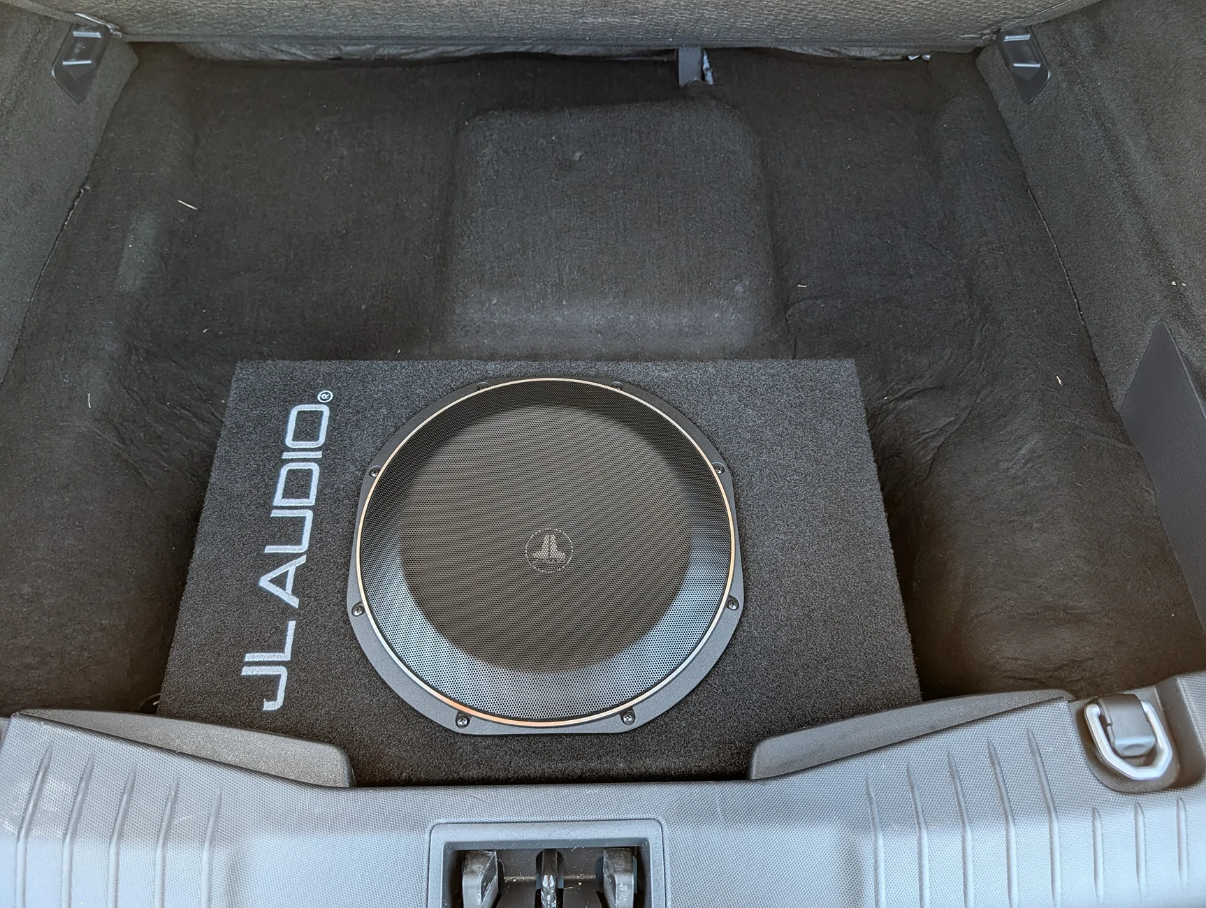 Ford Mustang Mach-E Adding a real subwoofer w/amp to your Mach-E PXL_20260623_185338208